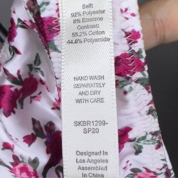 Floral Ruched Pink and White for love & lemons Top - Picture 5 of 5